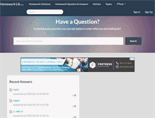 Tablet Screenshot of homeworklib.com